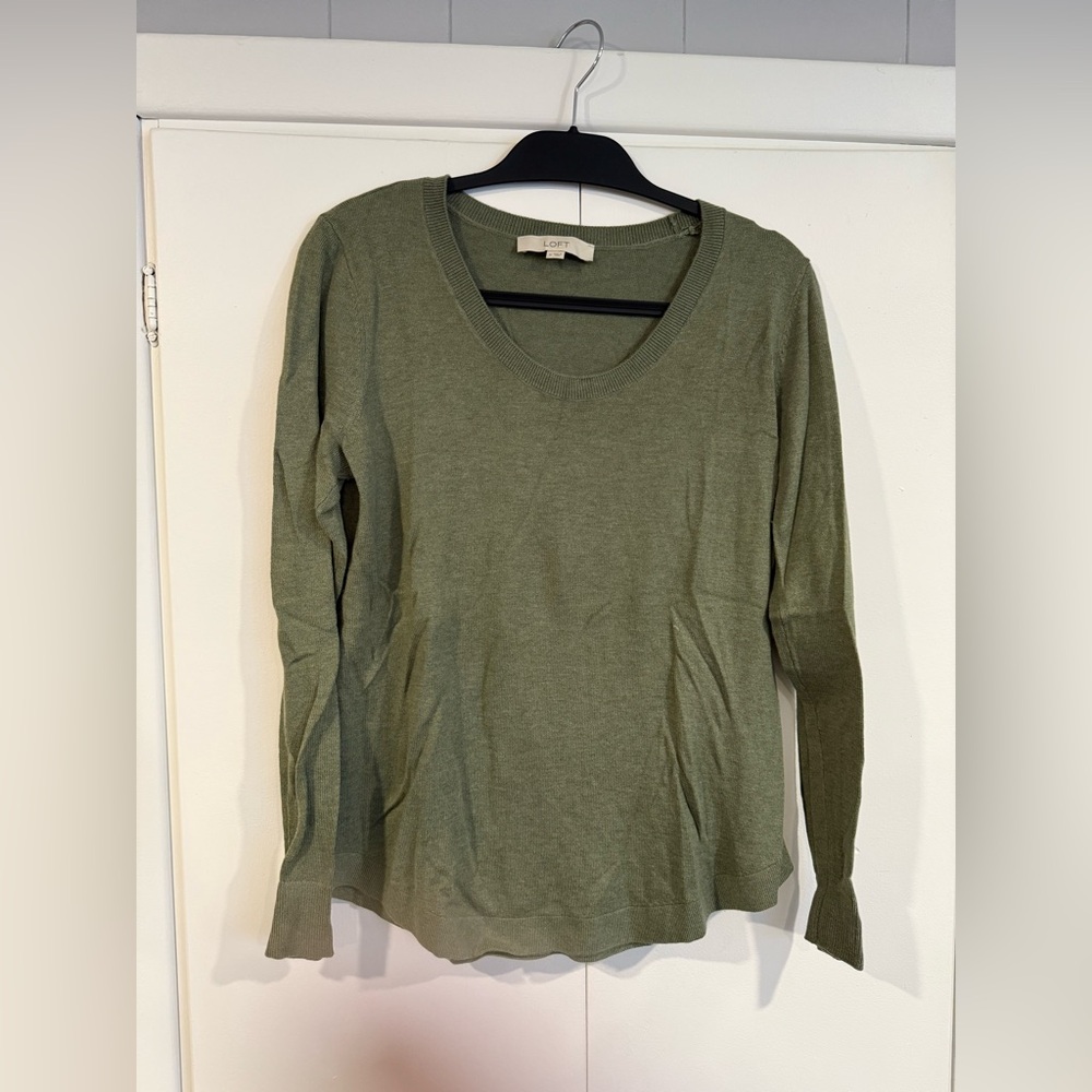 LOFT Luxe Knit Shirttail Sweater